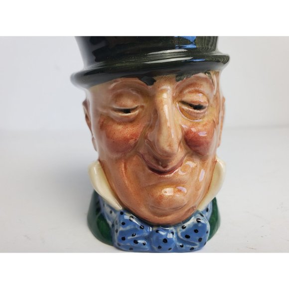 Royal Doulton 1950s Mr. Micawber MiniToby Mug Jug, Vintage Ceramic Character Jug - Picture 7 of 9